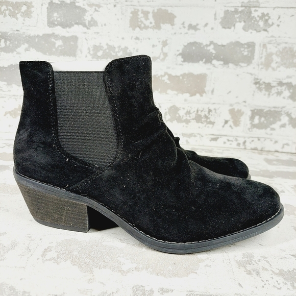 NEW Eurosoft Adeah Ruched Black Suede Leather Elastic Gore Ankle Boots O586 - Picture 6 of 13